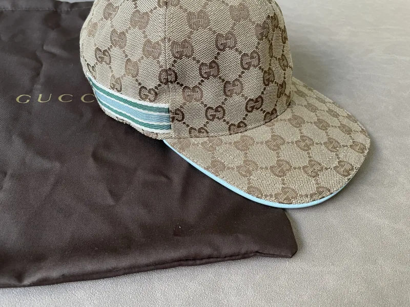 baseball cap with monogram pattern