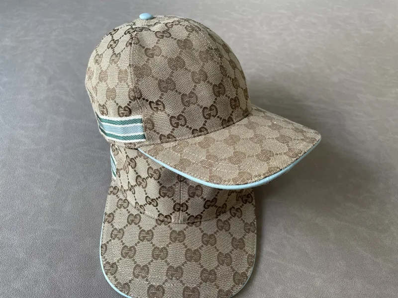 baseball cap with monogram pattern