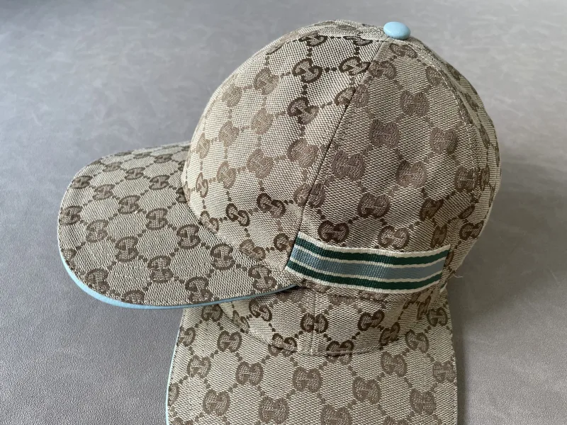 baseball cap with monogram pattern
