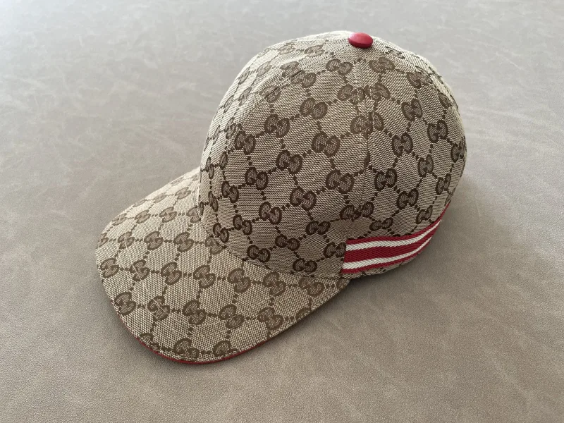 Canvas Baseball Cap met GG Print