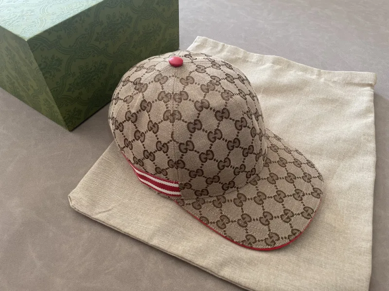 Canvas Baseball Cap met GG Print