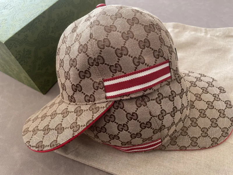 Canvas Baseball Cap met GG Print