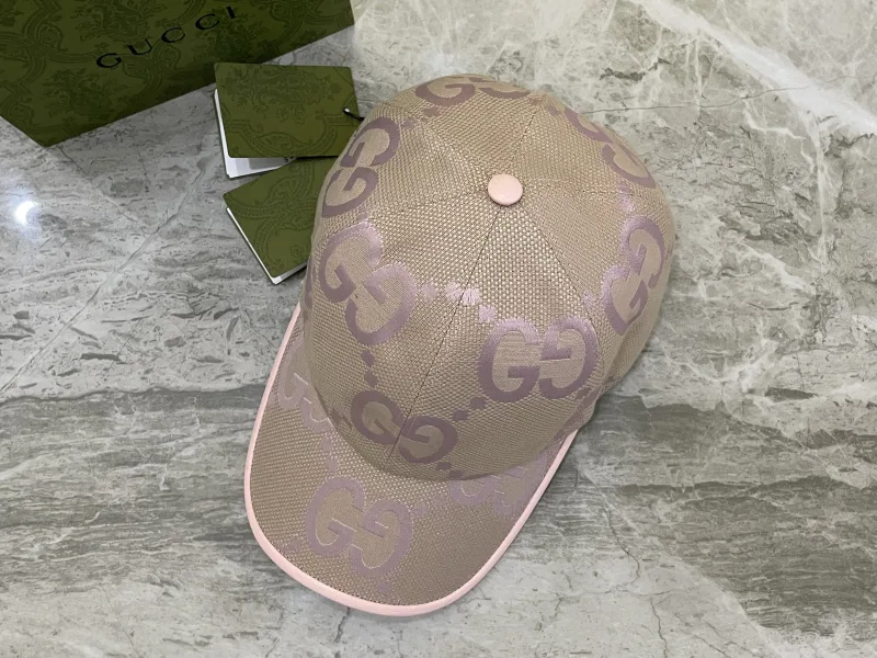 Baseball Cap Beige/Roze GG Print