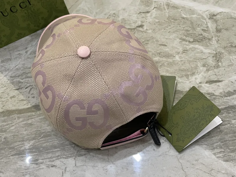 Baseball Cap Beige/Roze GG Print