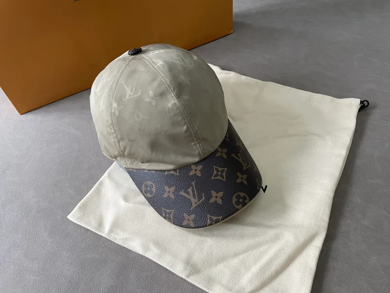 baseball cap with monogram canvas brim