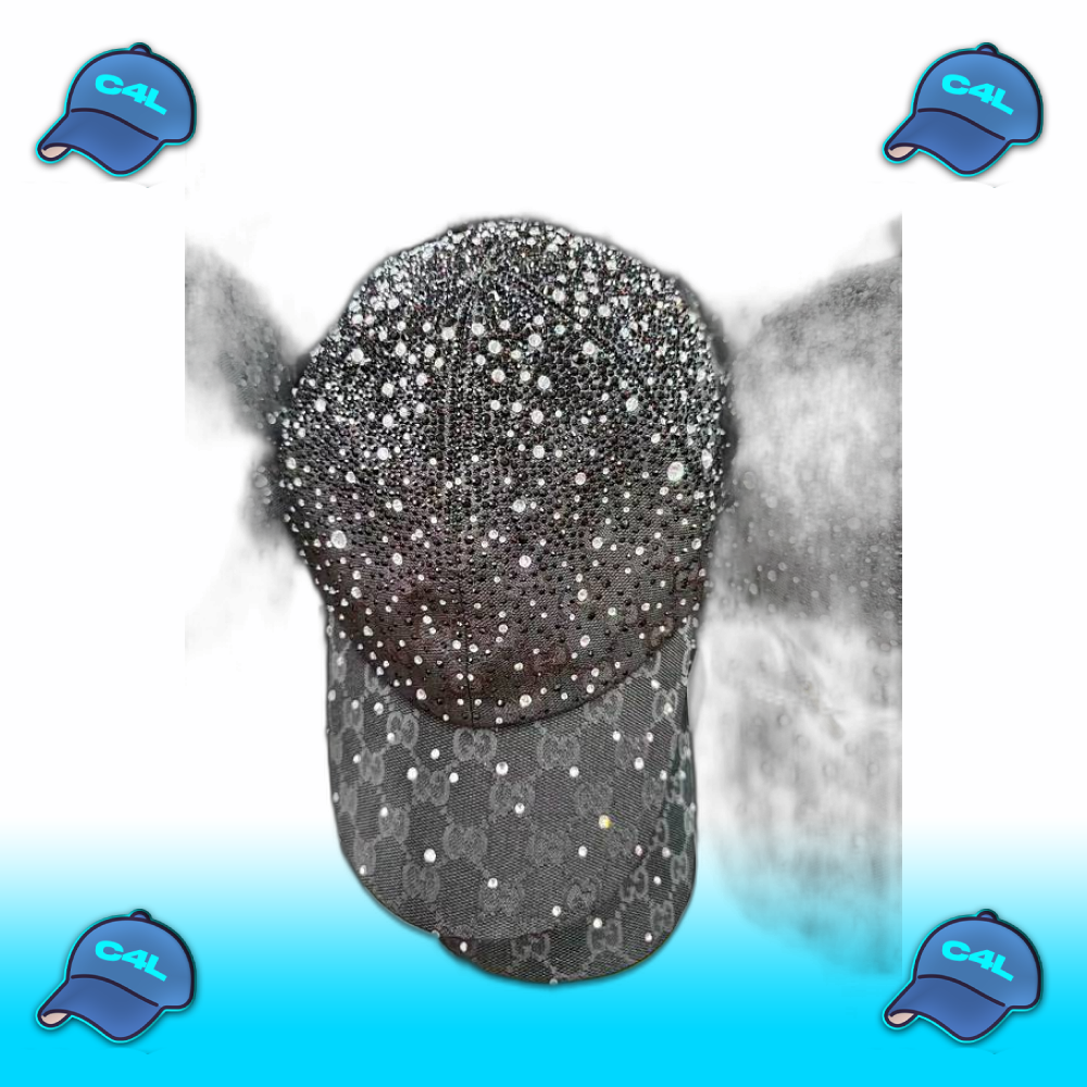 Glittering Baseball Cap with Logo Pattern