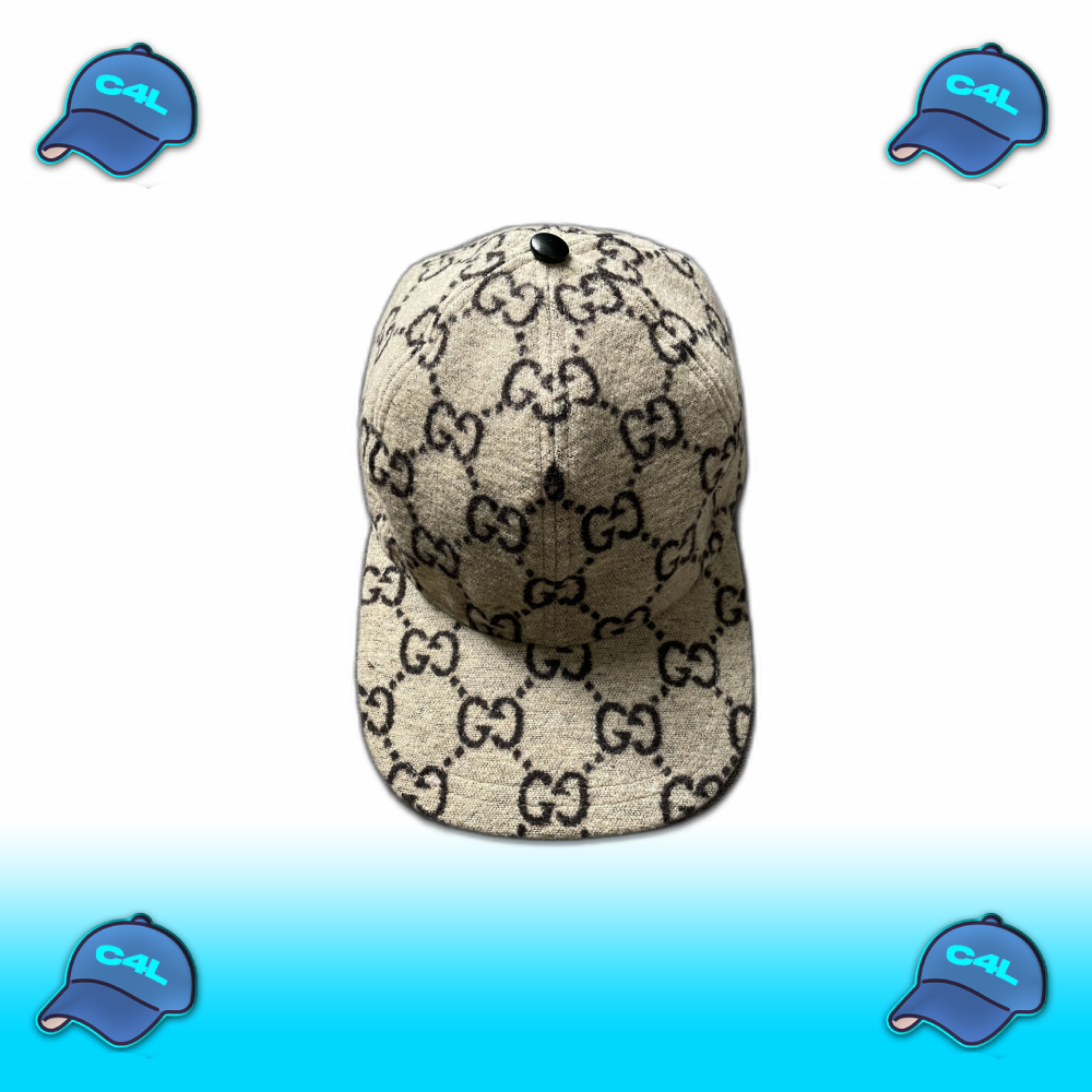 snapback pet met GG-patroon