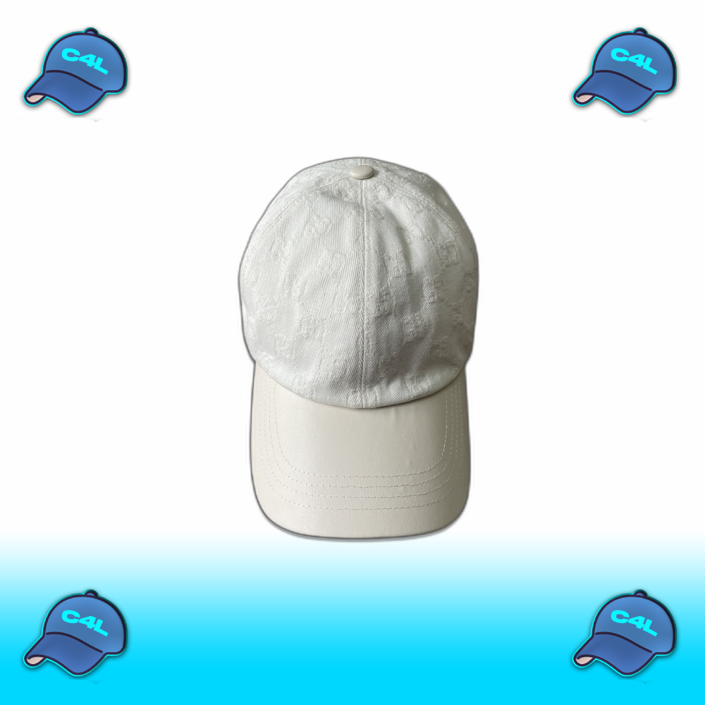 baseball cap wit textuur
