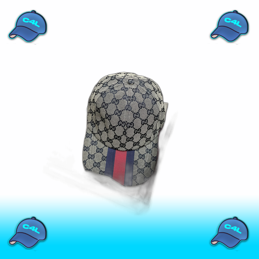 Baseball Cap Grijs/Beige GG Canvas