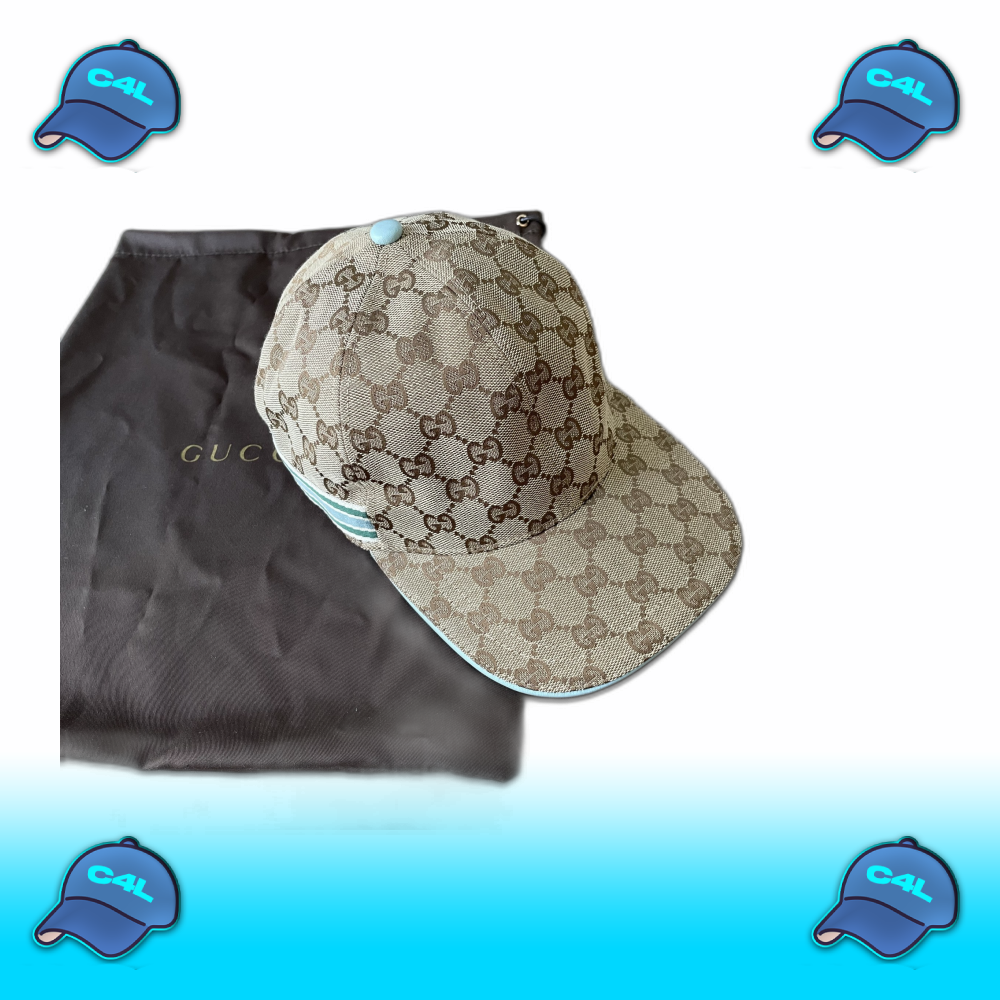 baseball cap with monogram pattern