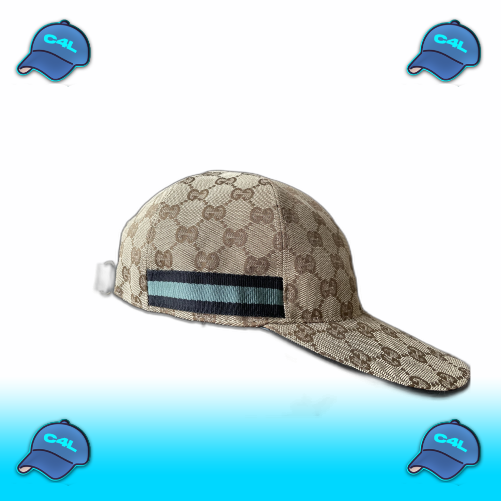 baseball cap met logo print