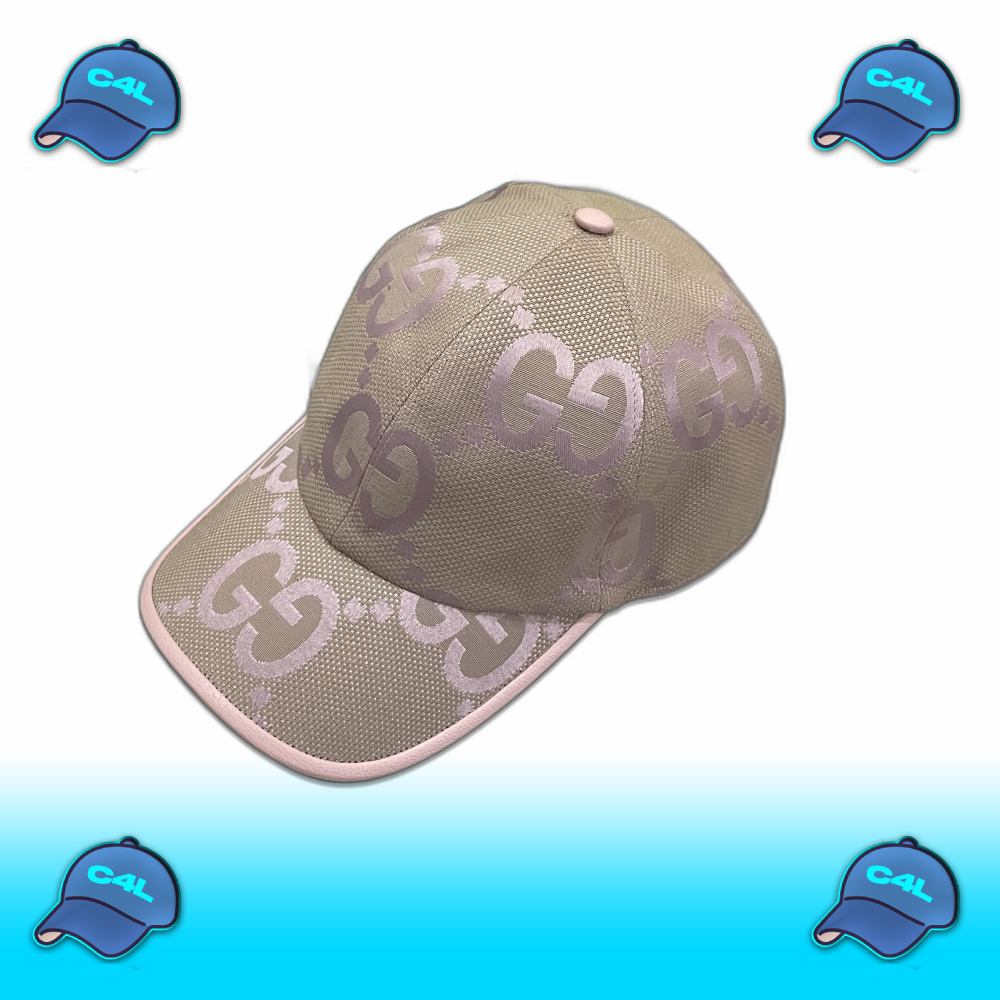 Baseball Cap Beige/Roze GG Print