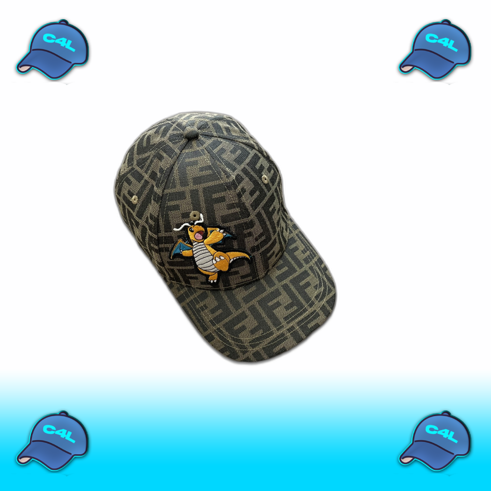 Petten met Fendi-print en Pokémon-patch