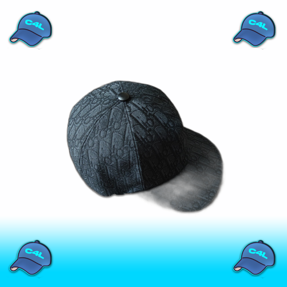 baseball cap met all-over logo