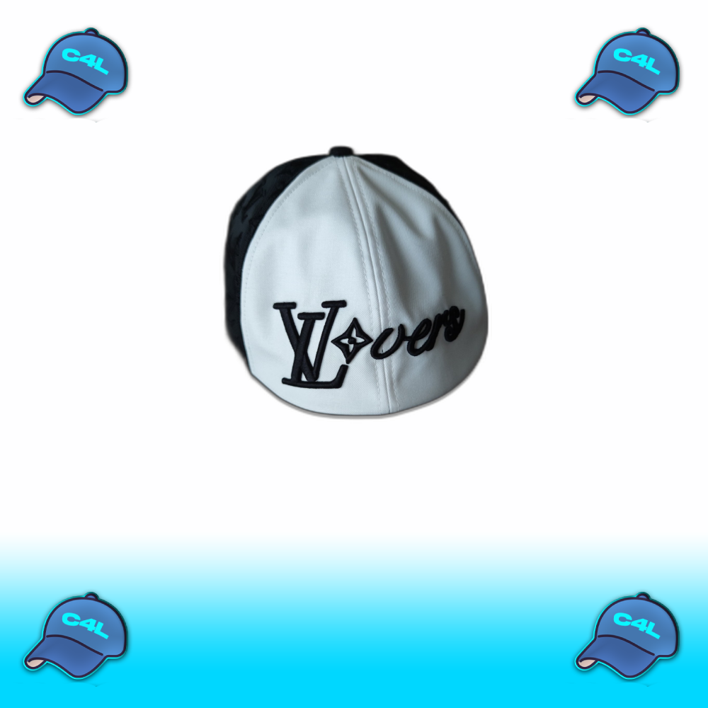 Cap with monogram pattern
