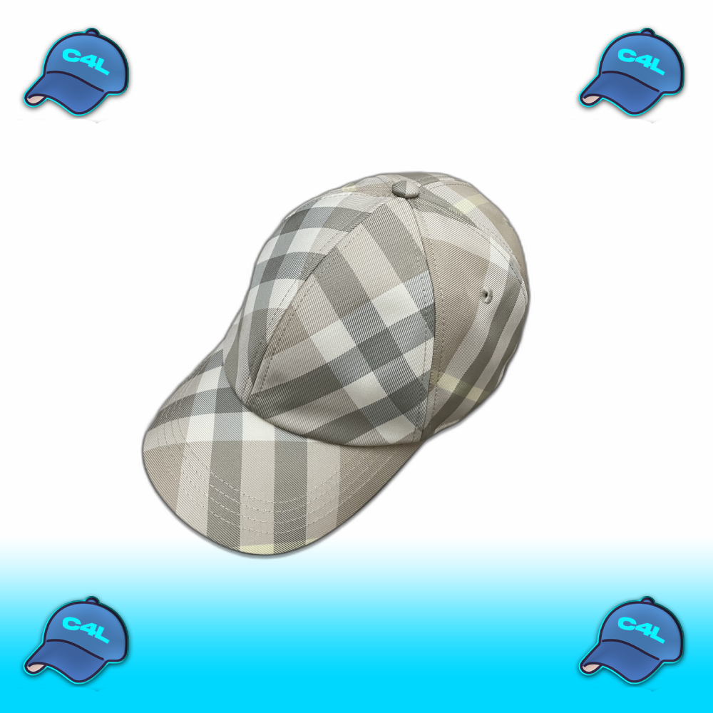 baseball cap check pattern